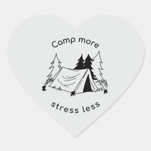 Kamp meer stress minder hart sticker (Voorkant)