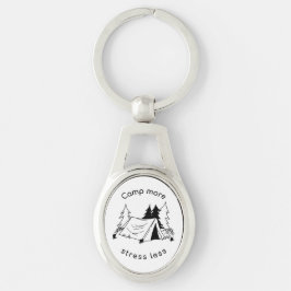 Kamp meer stress minder sleutelhanger