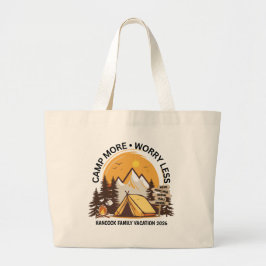 Kamp Meer Zorgen Minder Kamp Grote Tote Bag