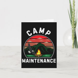 Kamp Onderhoud Retro Zomer Kampeer Staf Camping Kaart