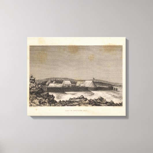 Kamp, Pendulum Peak, Hawaii Canvas Afdruk (Voorkant)