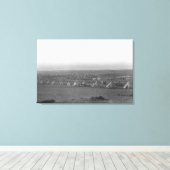 Kamp van de 7e Cavalerie bij Pine Ridge Canvas Afdruk (Insitu (Houten vloer))
