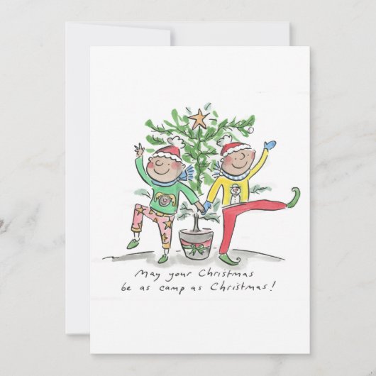 Kamp voor kerstmis kaart (Voorkant)