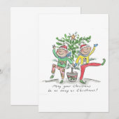 Kamp voor kerstmis kaart (Voorkant / Achterkant)