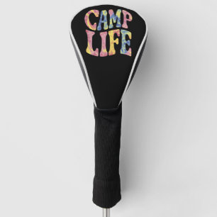 Kamp Zomer Meisjes Kampeer Leven Tie-Dye Retro  Golfheadcover