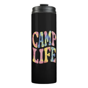 Kamp Zomer Meisjes Kampeer Leven Tie-Dye Retro Thermosbeker