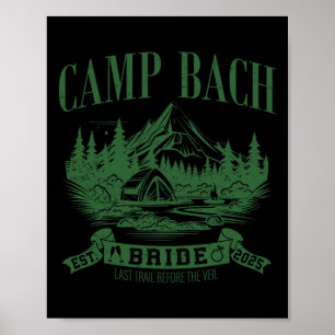Kampeer Bach Bruid Wandeltocht Camping Bachelorett Poster