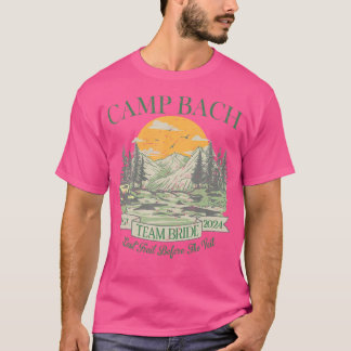 Kampeer Bach Team Bruid Retro Kamperen Bachelorett T-shirt