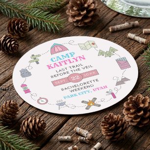 Kampeer Bach Wilderness Bachelorette-feestje Ronde Kartonnen Onderzetter