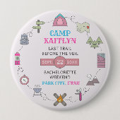 Kampeer Bach Wilderness vrijgezellenfeestje favori Ronde Button 4,0 Cm (Voorkant)