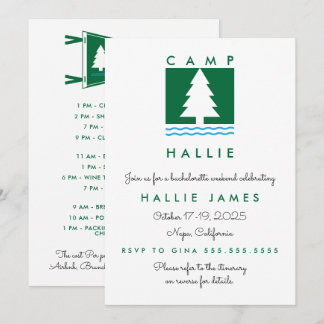 Kampeer Bachelorette Bach Weekend Itinerarium & Kaart