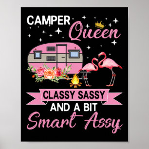 Kampeer Koningin Cly Sy Smart Y Camping Rv Cadeaus Poster