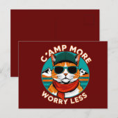 Kampeer Meer Maak Je Minder Zorgen Briefkaart (Voorkant / Achterkant)