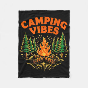 Kampeer Sfeer Natuur Liefhebber Camper Fleece Deken