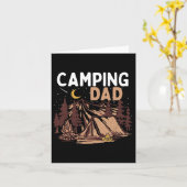 Kampeer vader camper Fijne Vaderdag kampvuur manne Kaart (Gele Bloem)