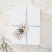 Kampeer vrijgezellenfeest Camping Bach Weekend Roz Cadeaulabel (Met Touw)