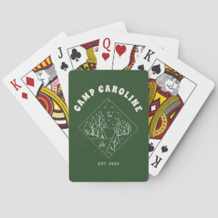 Kampeer vrijgezellenfeest op maat pokerkaarten