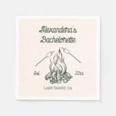 Kampeer vrijgezellenfeestje servet (Voorkant)