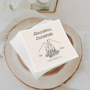 Kampeer vrijgezellenfeestje servet