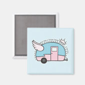  kampeeraanhangwagen magneet (Voorkant / Achterkant)