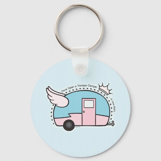 kampeeraanhangwagen sleutelhanger (Voorkant)