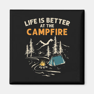 Kampeerder Kampeer Kamp Kampeer Kampvuur Leven Is Magneet