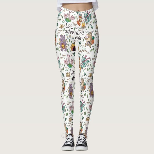 kampeerdieren leggings (Voorkant)