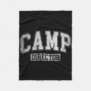 Kampeerdirecteur Counselor Grappig Campingontwerp  Fleece Deken