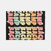 Kampeerende bruidsmeisjes Bach Groovy Bruid Kamp B Fleece Deken (Voorkant (Horizontaal))