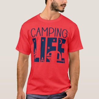 Kampeerleven Funny kampeerliefhebbers meisje T-shirt