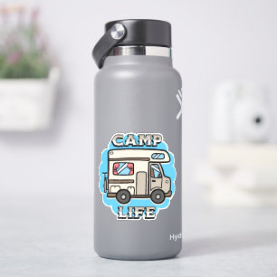 Kampeerleven   Retro Camper Sticker
