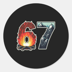 Kampeerplaats Vuurhaarden Nummer 67 Berg Ronde Sticker