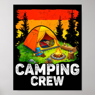 Kampeerploeg kids familie kamperen bijpassende gro poster