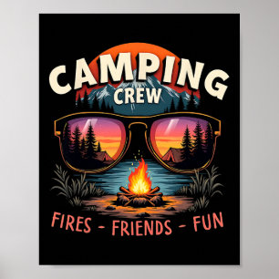 Kampeerploeg Steekt Vrienden Leuke Vakantie Zomer  Poster