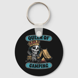 Kampeerterrein Skelet Tent - Kampeer vuur Koningin Sleutelhanger