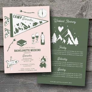 Kampeerweekend Itinerary Bachelorette Feestje Kaart
