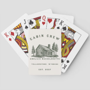 Kampeerweekend voor vrijgezellenfeest pokerkaarten