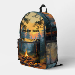 Kamperen bij het vuur Back Pack Bedrukte Rugzak