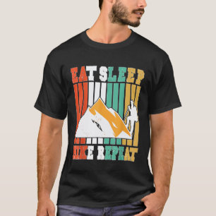Kamperen en Wandelen Eten Slapen Wandelen Herhale T-shirt