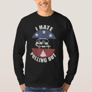 Kamperen Ik haat het uitklappen van de vintage cam T-shirt