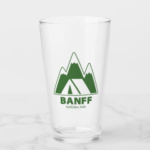 Kamperen in de bergen van Banff National Park Glas