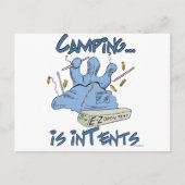 Kamperen is intenties briefkaart (Voorkant)