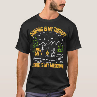 Kamperen Is Mijn Therapie Natuur Is Mijn Geneesmid T-shirt