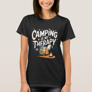 Kamperen is mijn therapie t-shirt