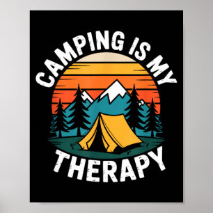 Kamperen is therapiekamp kampeerder outdoor avontu poster