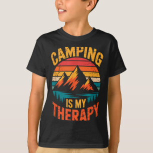 Kamperen is therapiekamp kamperen outdoor avontuur t-shirt