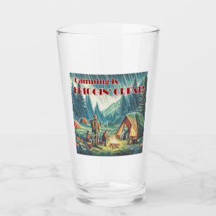 Kamperen is verbijsterend grote grappige regen glas