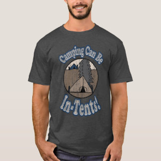 Kamperen kan in - tenten (retro) t-shirt