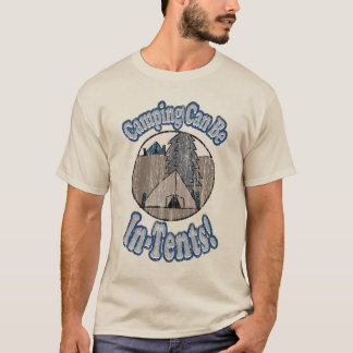 Kamperen kan in - tenten (retro) t-shirt