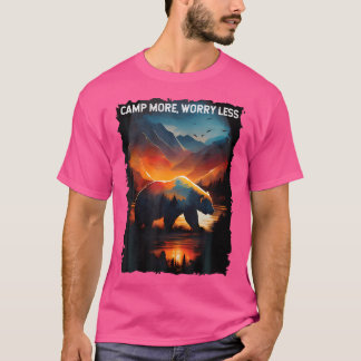 Kamperen Meer Zorgen Minder Beer Wandelen Camping T-shirt
